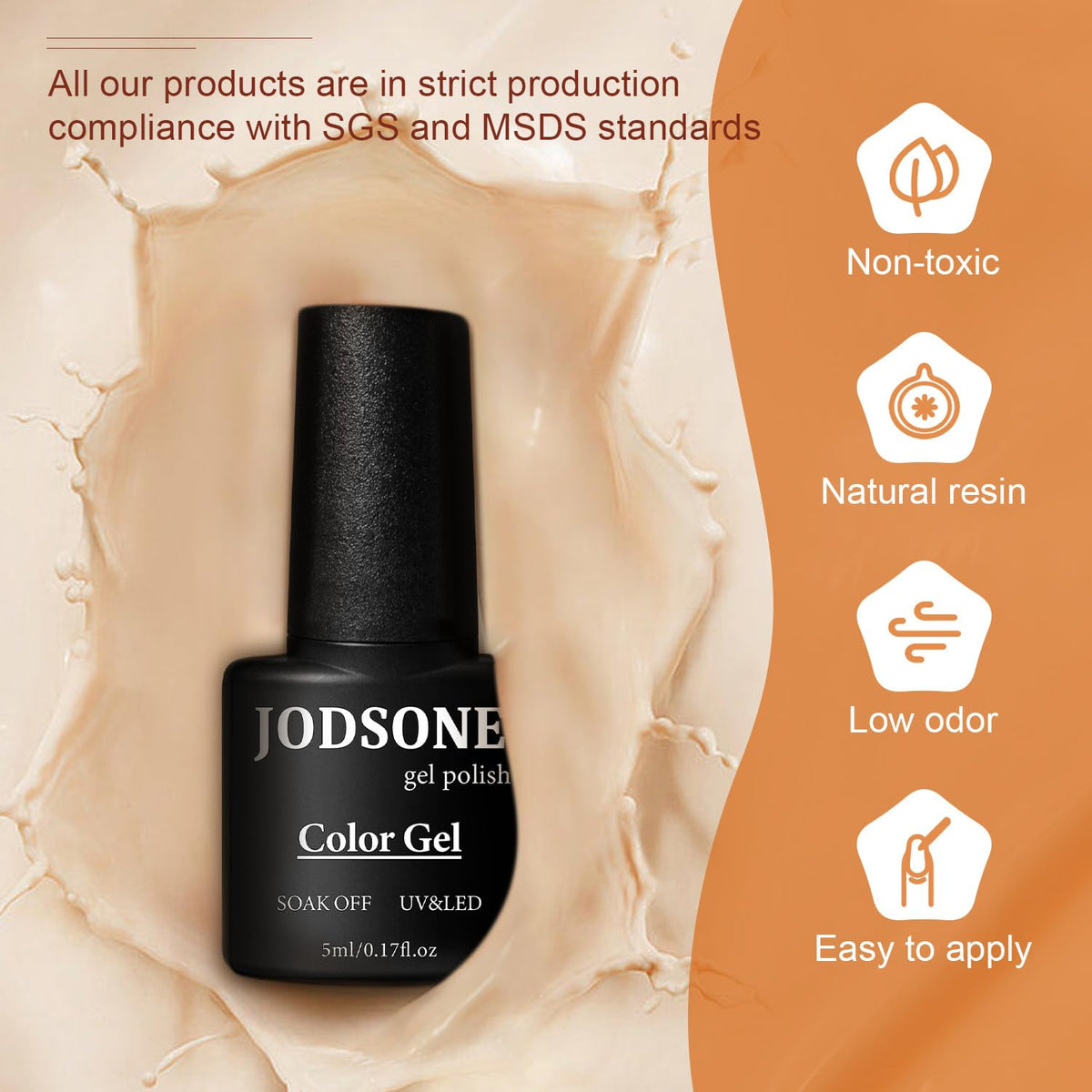 JODSONE gel nail polish set with matte and glossy top coats