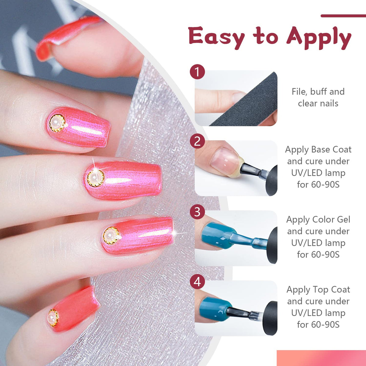 JODSONE Gel Nail Polish vibrant shimmer colours