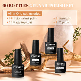 JODSONE gel polish bottles in various colours
