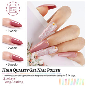 JODSONE gel polish set showcasing glossy and matte finishes