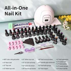 JODSONE glitter top coat bottle in the nail polish kit