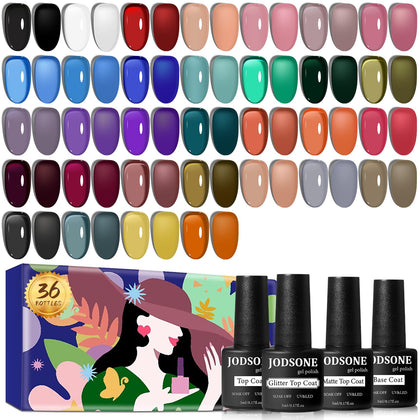 JODSONE Jelly Gel Nail Polish Kit with 32 colours front view