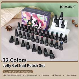 JODSONE Jelly Gel Nail Polish Kit with nail lamp