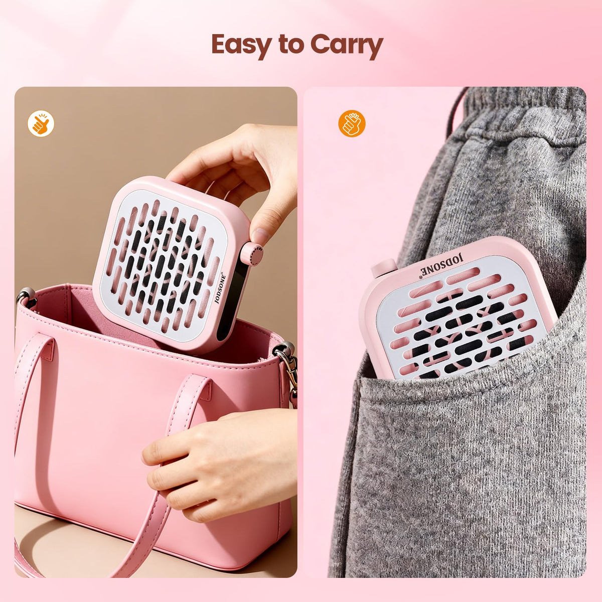 JODSONE Mini Nail Dust Collector back view showing ventilation holes