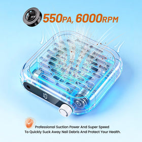JODSONE Mini Nail Dust Collector on a table with nail tools