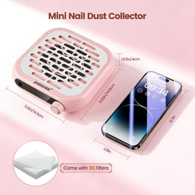 JODSONE Mini Nail Dust Collector side view with filter