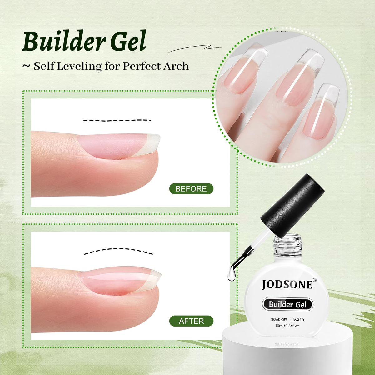 JODSONE nail gel set with UV lamp setup