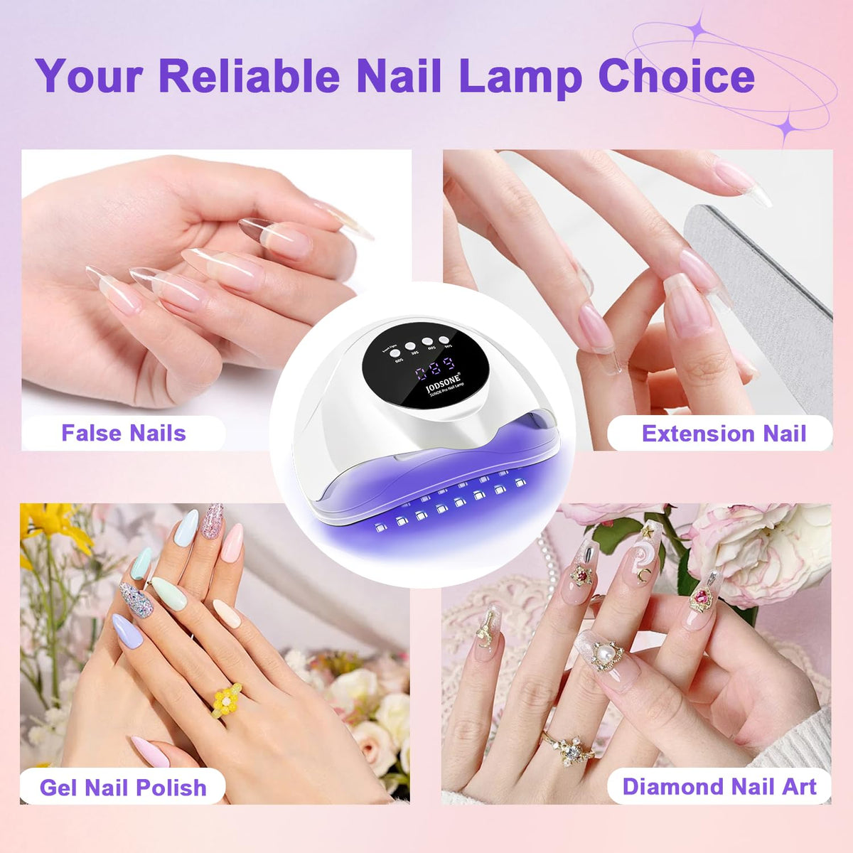 JODSONE Nail Lamp lifestyle scene with nails being