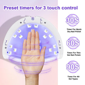 JODSONE Nail Lamp two-in-one design for full-hand curing