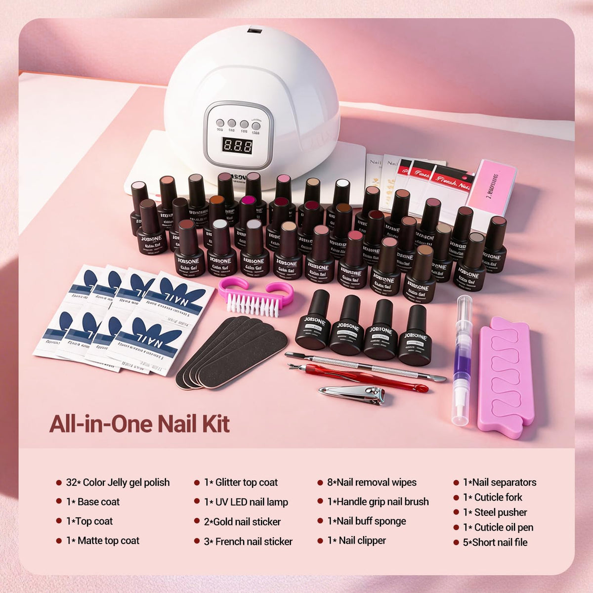 JODSONE nail lamp with LCD display and timer buttons