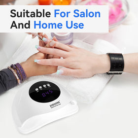 JODSONE nail lamp with various nail polish bottles