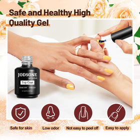 JODSONE Nail Primer Base Coat Top Coat set with nail art tools