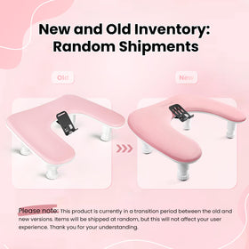 JODSONE Pink U-Shaped Manicure Arm Rest close-up of PU material