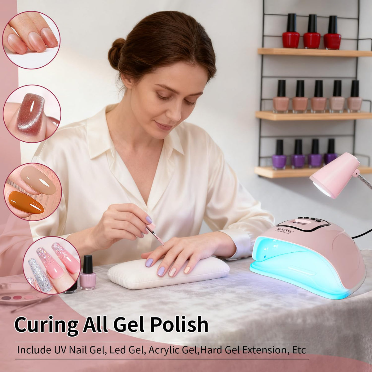 JODSONE Pink UV Nail Lamp packaging display