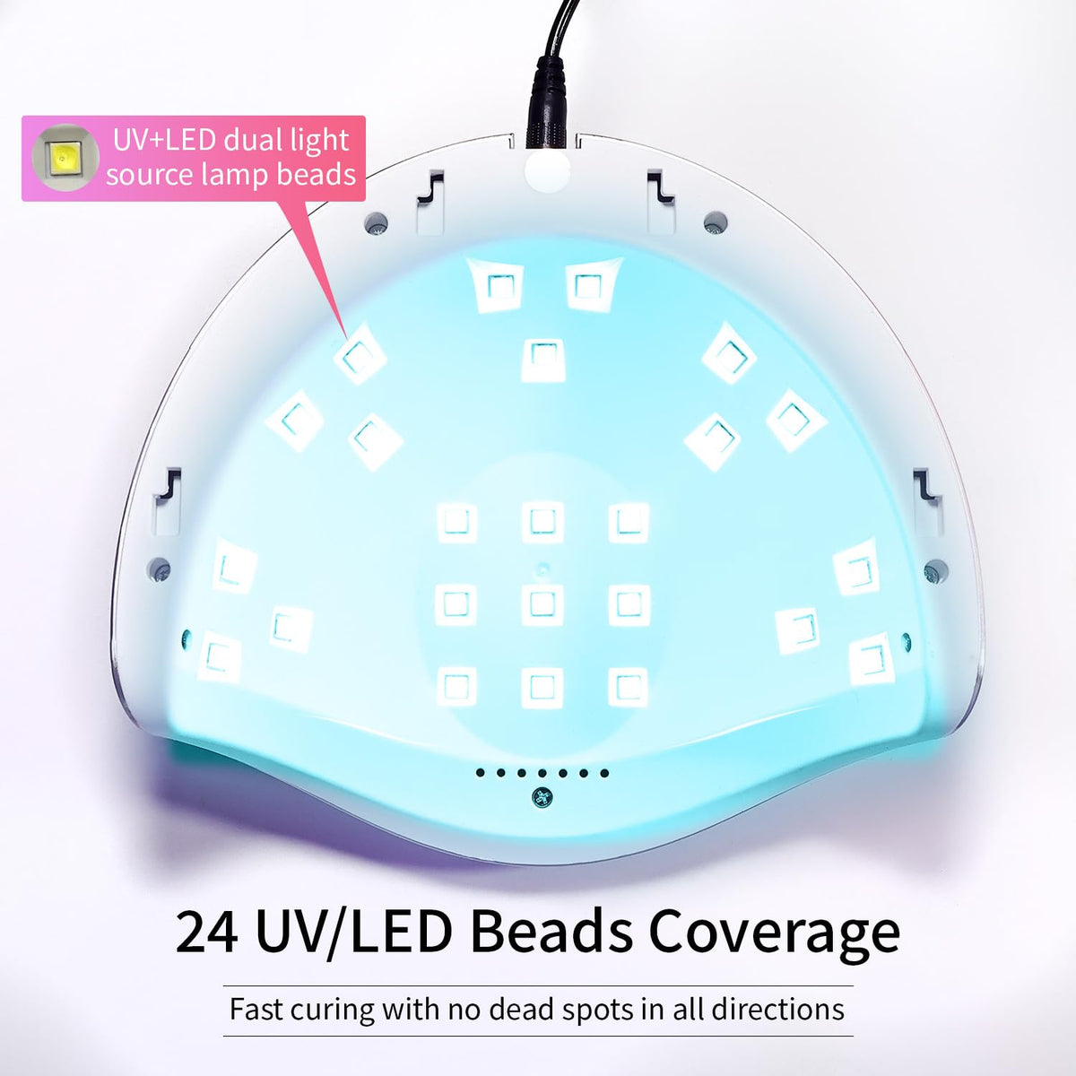 JODSONE Pink UV Nail Lamp with hand inside for curing