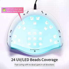 JODSONE Pink UV Nail Lamp with hand inside for curing