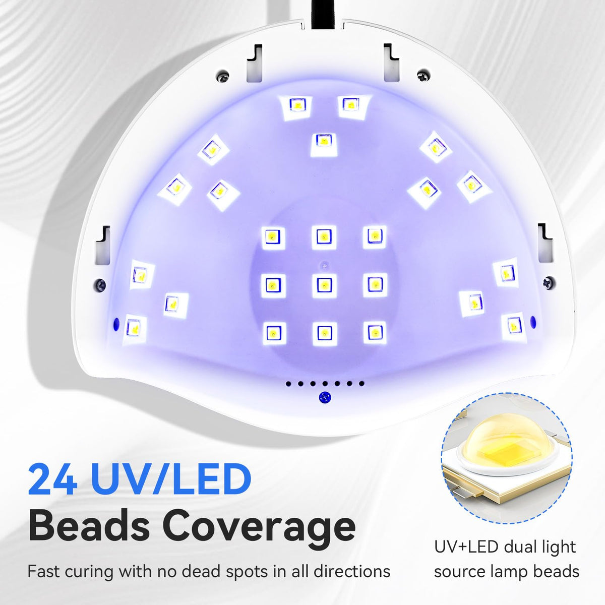JODSONE Quick UV LED Nail Lamp showing timer settings