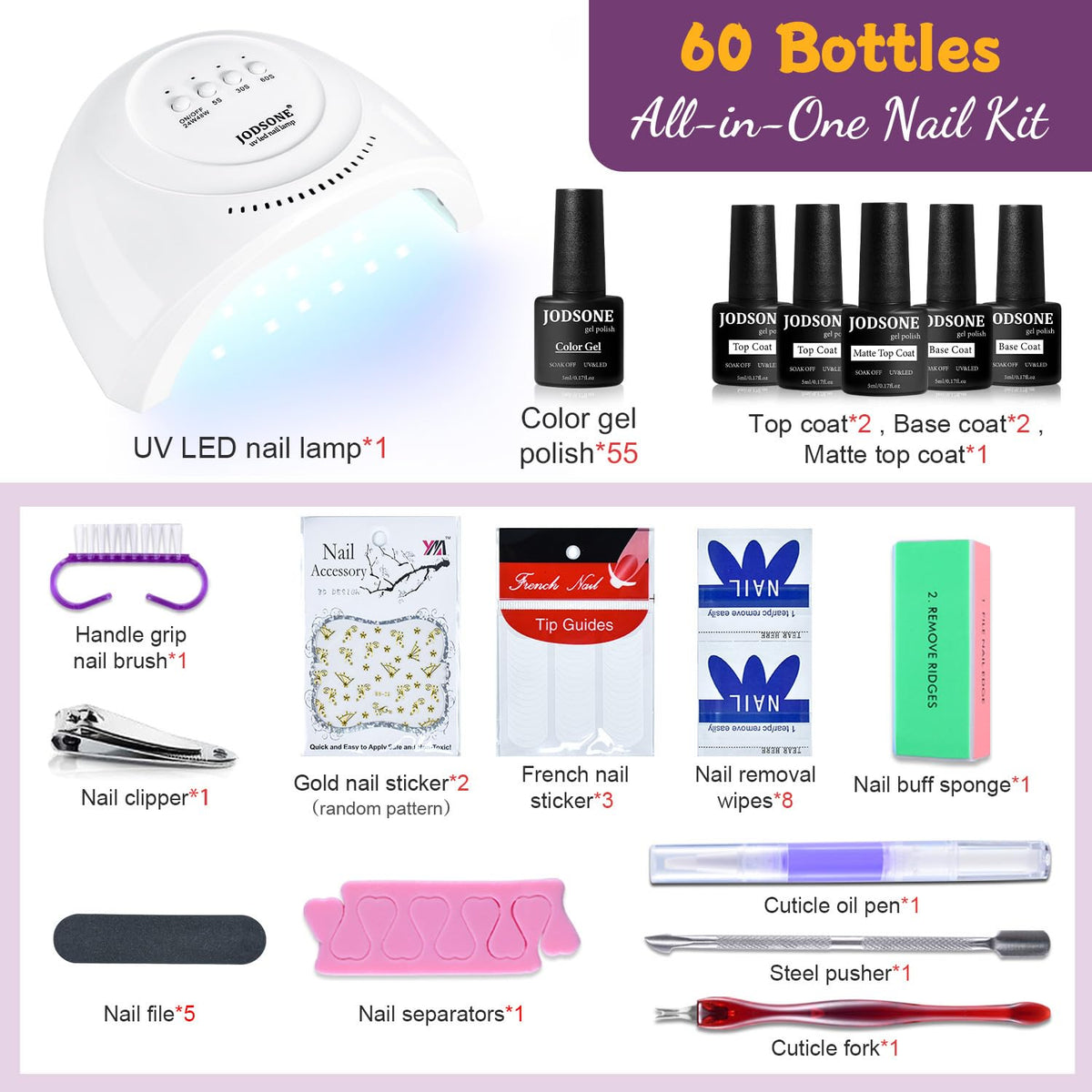 JODSONE smart nail lamp with 3 curing modes