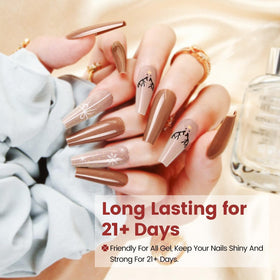 JODSONE Top Coat Gel Polish 15ML with rhinestones
