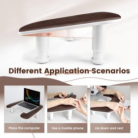 JODSONE U-Shaped Arm Rest with phone holder in use during manicure