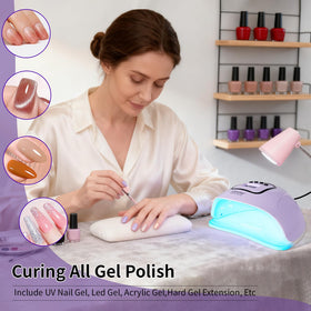 JODSONE UV LED Nail Lamp purple close-up of timer settings