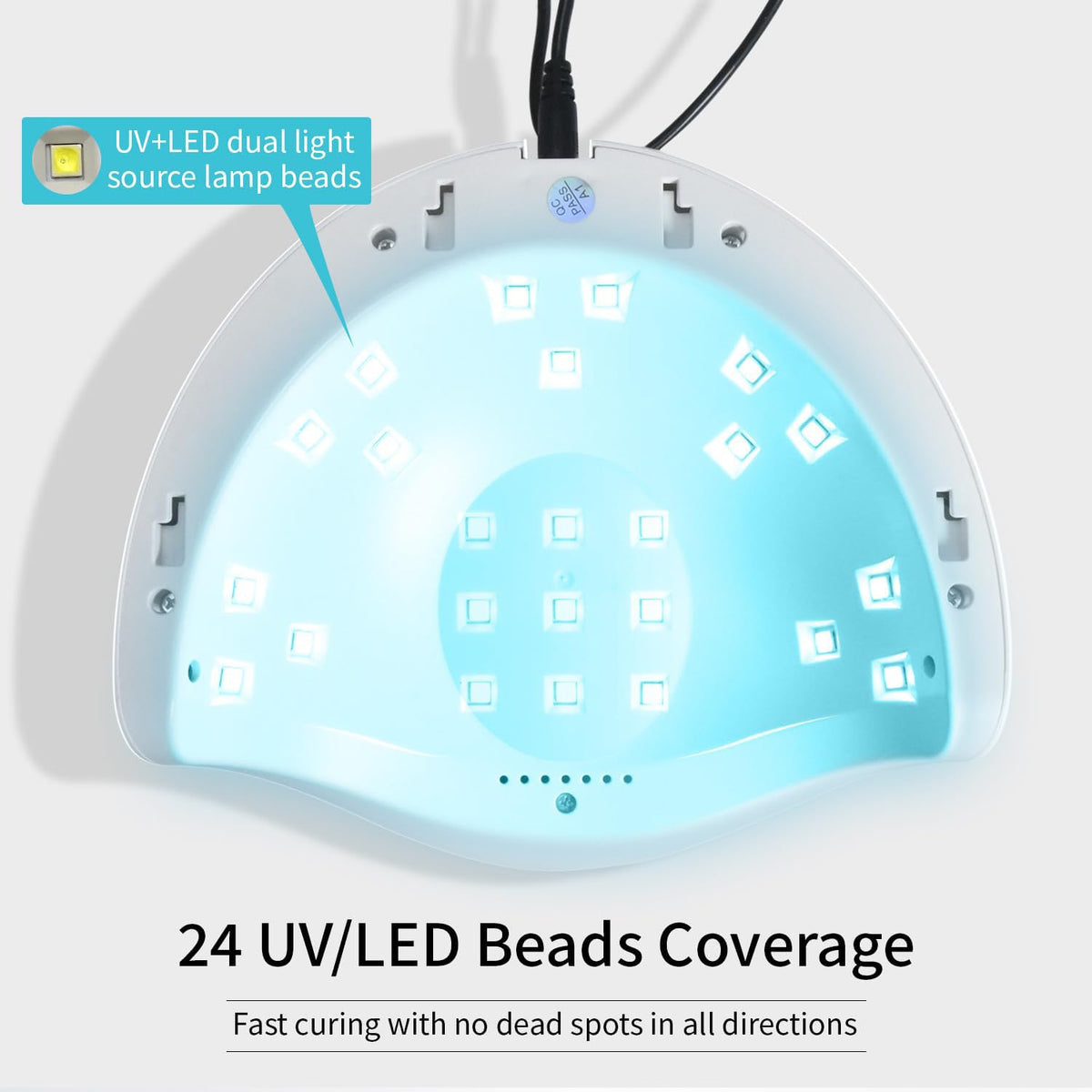 JODSONE UV LED Nail Lamp with hand inside for drying