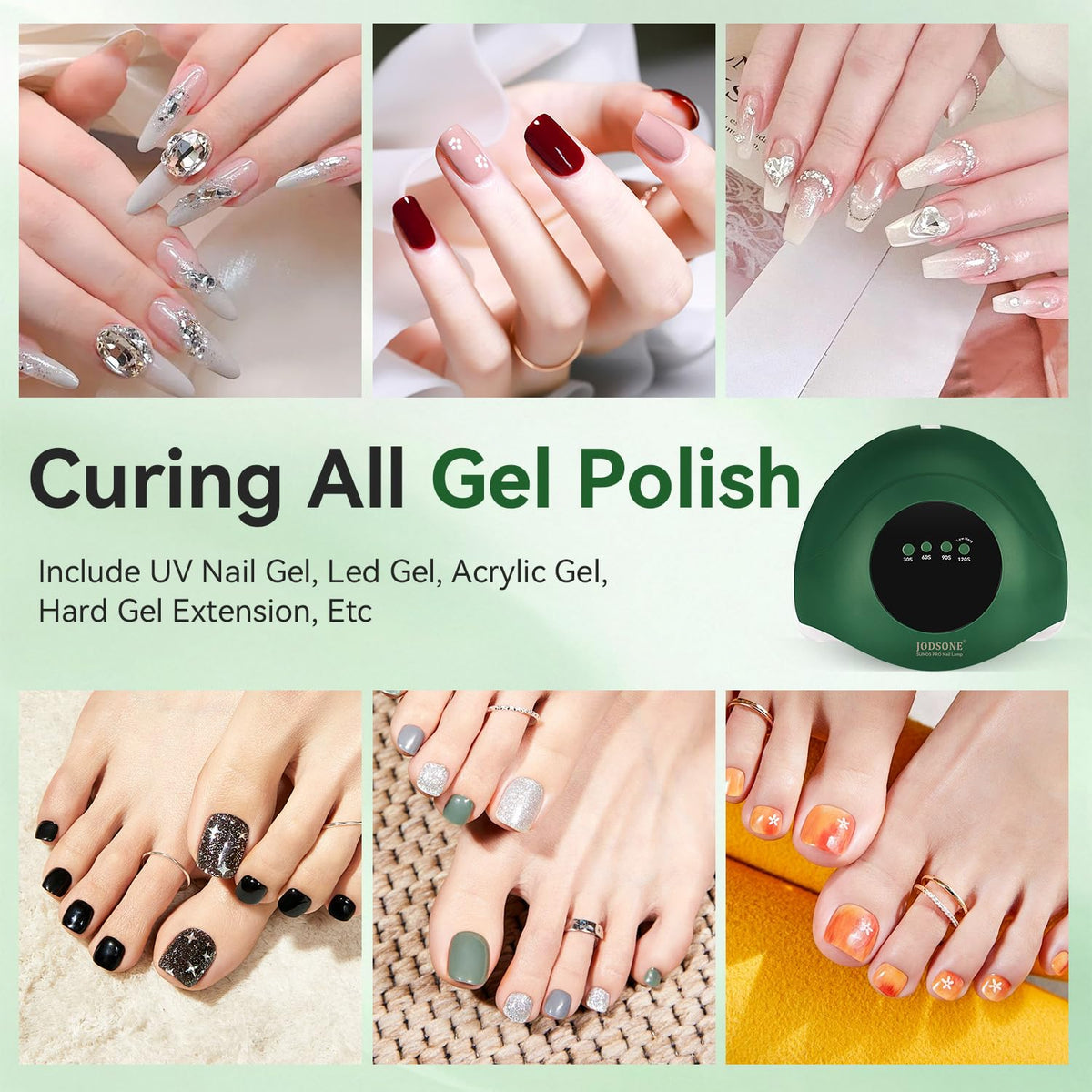JODSONE UV Nail Lamp packaging with product details