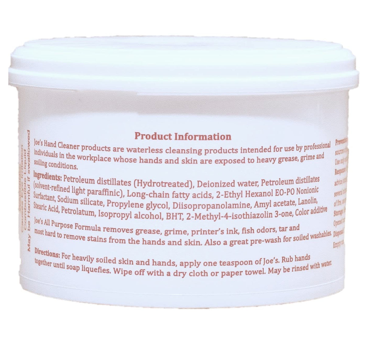 Joe's All Purpose Hand Cleaner 1 lb packaging