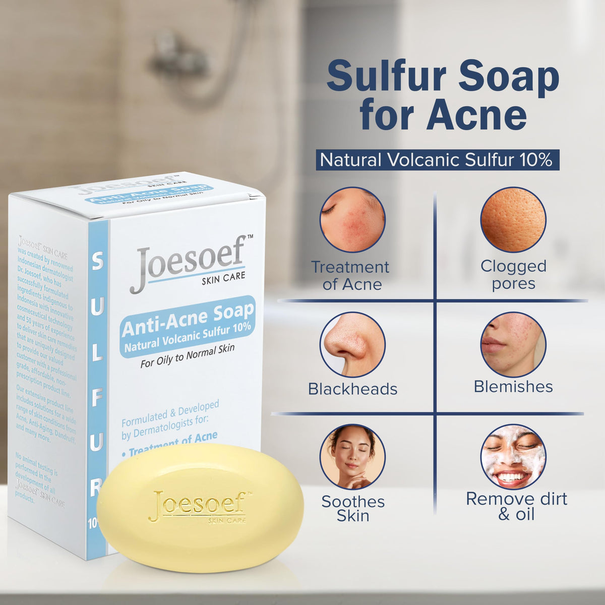 JOESOEF Sulfur Acne Soap 100g packaging