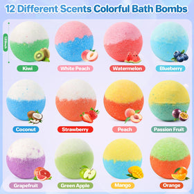 JOFEI Kids Bath Bombs with vibrant colours and designs
