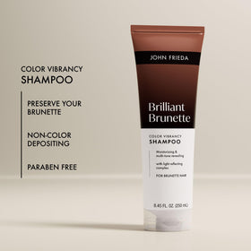 John Frieda Brilliant Brunette Color Vibrancy Shampoo side view