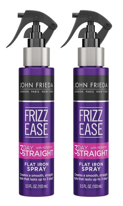 John Frieda Frizz-Ease 3 Day Straight Flat Iron Spray 2 Pack front view