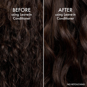 John Frieda Frizz Ease Leave-In Conditioner on a bathroom shelf