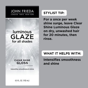 John Frieda Luminous Glaze Clear Shine Hair Gloss back view