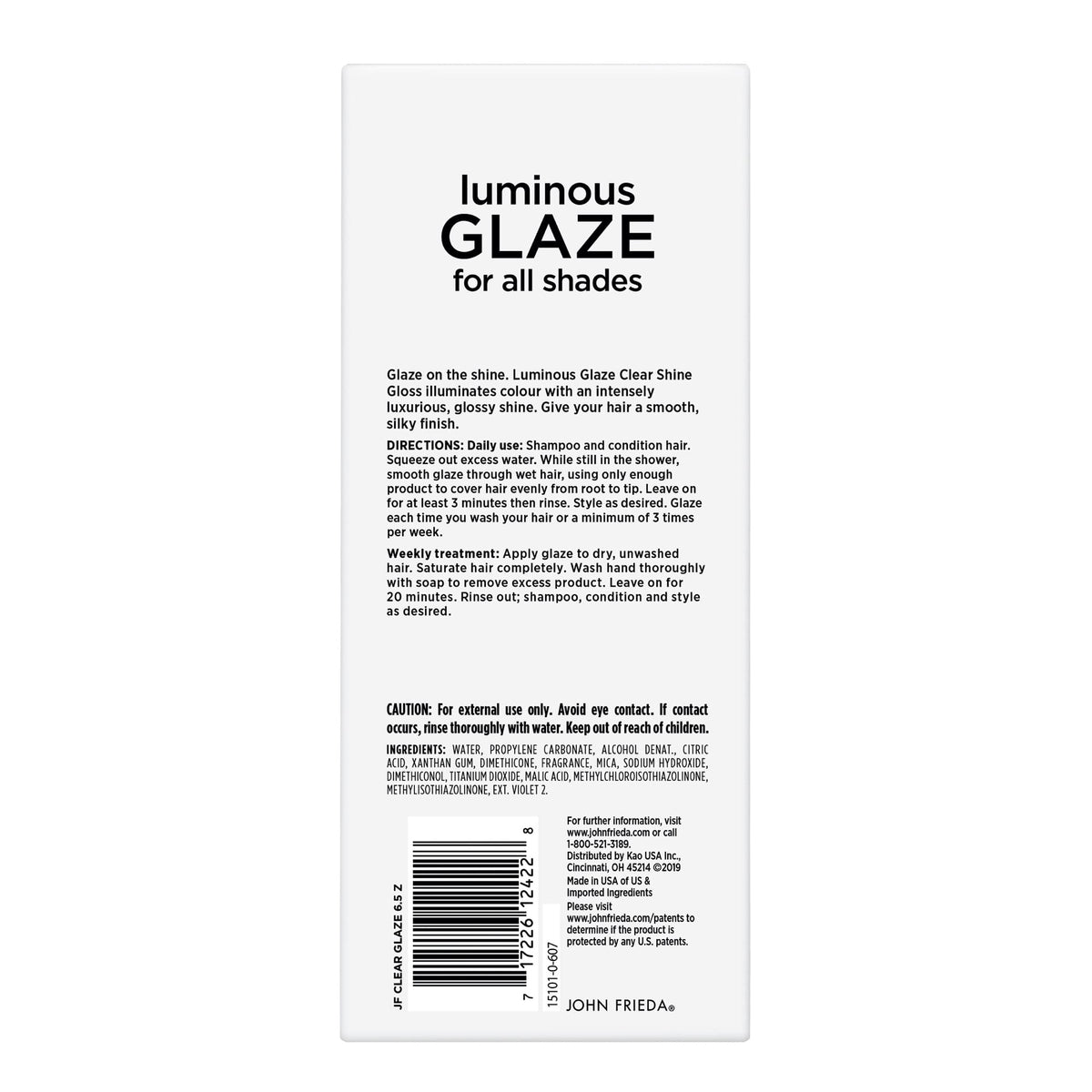 John Frieda Luminous Glaze Clear Shine Hair Gloss in lifestyle setting
