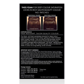 John Frieda Precision Foam Colour Dark Chocolate Brown 4BG side view