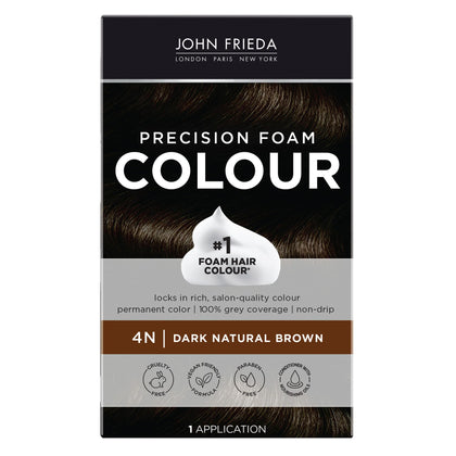John Frieda Precision Foam Colour Dark Natural Brown 4N packaging front view