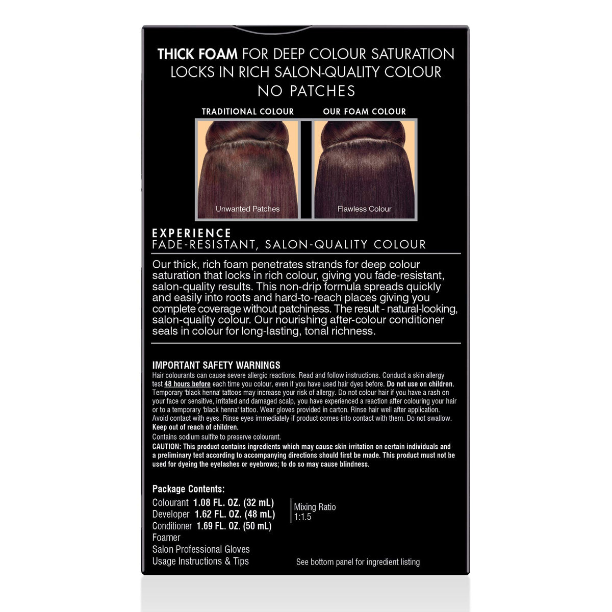 John Frieda Precision Foam Colour Dark Red Brown 4R developer and colourant