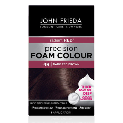 John Frieda Precision Foam Colour Dark Red Brown 4R front view