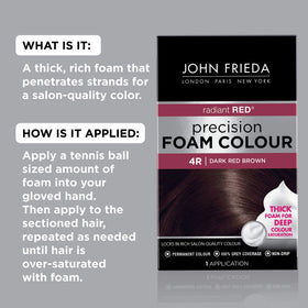 John Frieda Precision Foam Colour Dark Red Brown 4R packaging