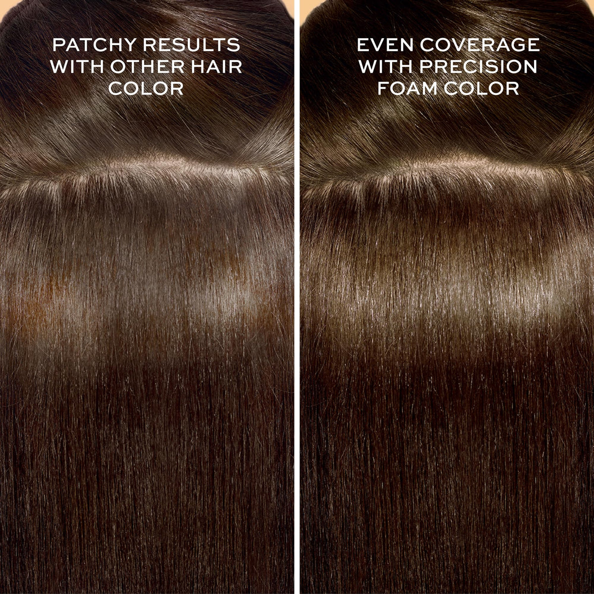 John Frieda Precision Foam Colour Deep Brown Black 3N application kit components