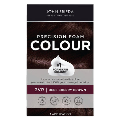 John Frieda Precision Foam Colour Deep Cherry Brown 3VR front view