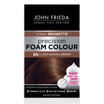 John Frieda Precision Foam Colour Light Natural Brown 6N front view