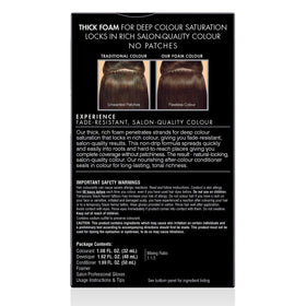 John Frieda Precision Foam Colour Light Natural Brown 6N texture demonstration