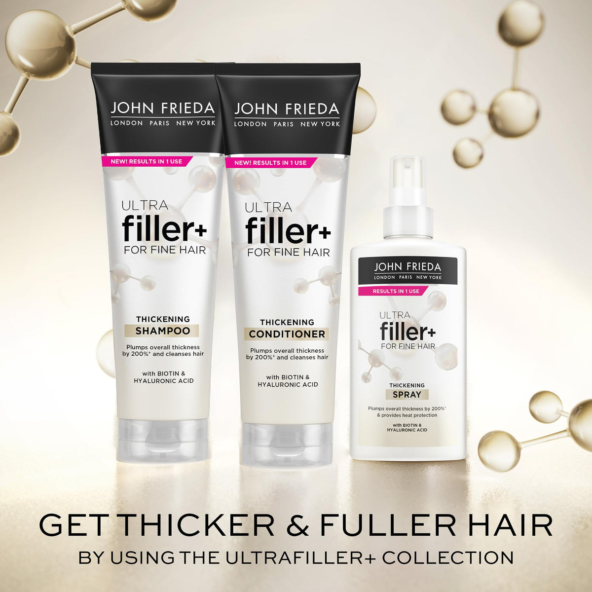 John Frieda ULTRAfiller+ Thickening Spray with other ULTRAfiller products