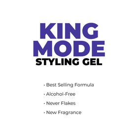 JOHNNY B. King Mode Hair Styling Gel 12 oz. with application on hair