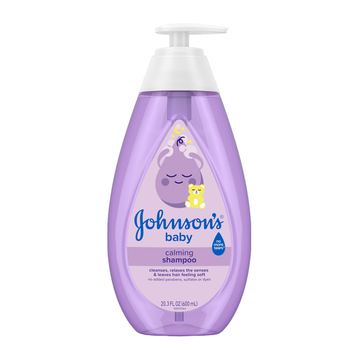 Johnson's Baby Calming Shampoo front view 20.3 fl. oz bottle