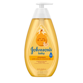 Johnson's Baby Shampoo 20.3 fl. oz front view with aloe vera and vitamin B5
