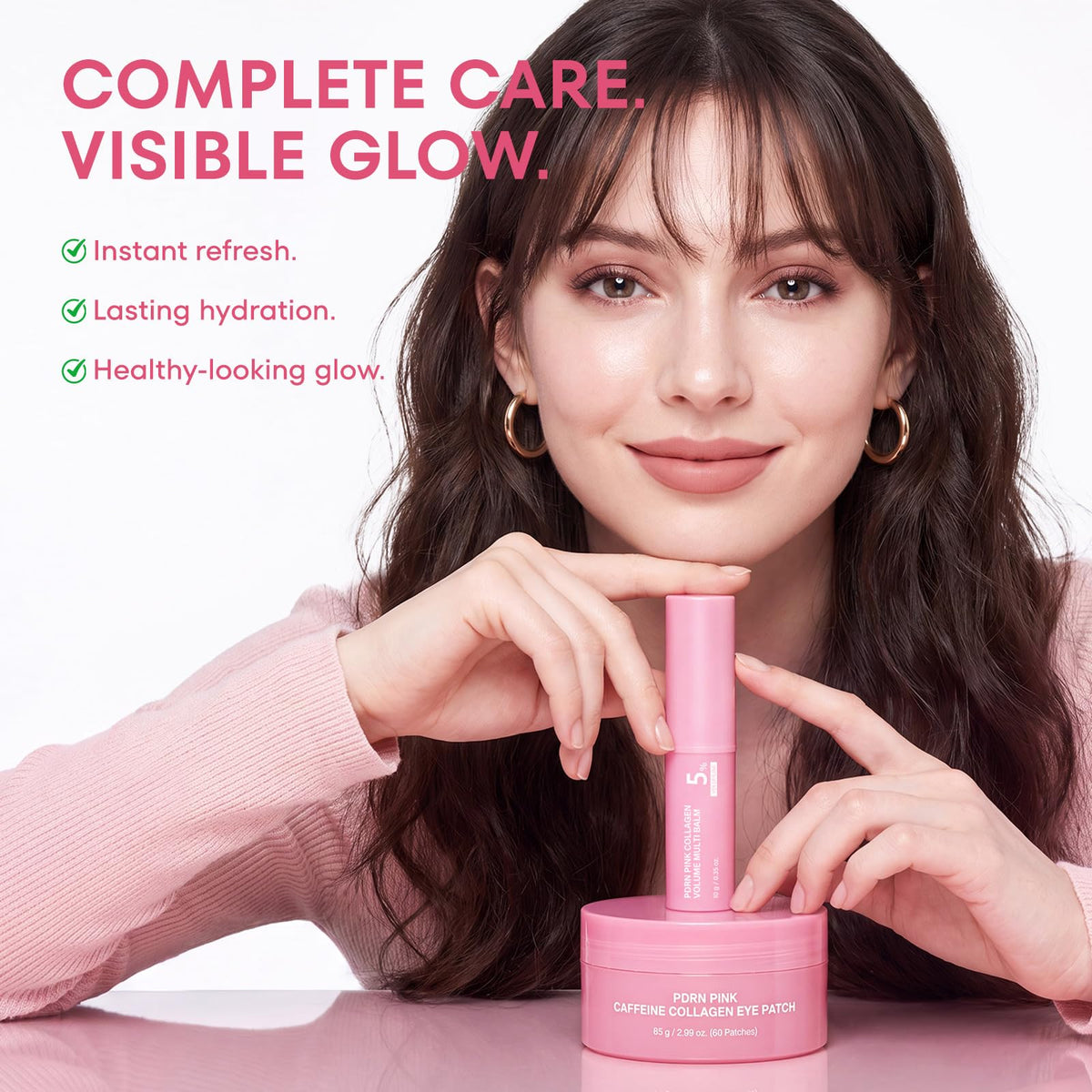 Johohula PDRN Collagen Stick and Eye Patches in a lifestyle setting