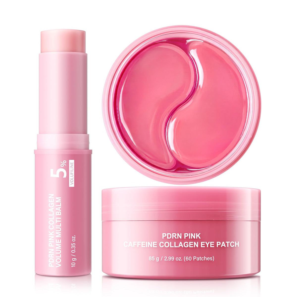 Johohula PDRN Collagen Stick front view with pink packaging